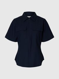 ZIPPED SHIRT, Dark Sapphire, highres