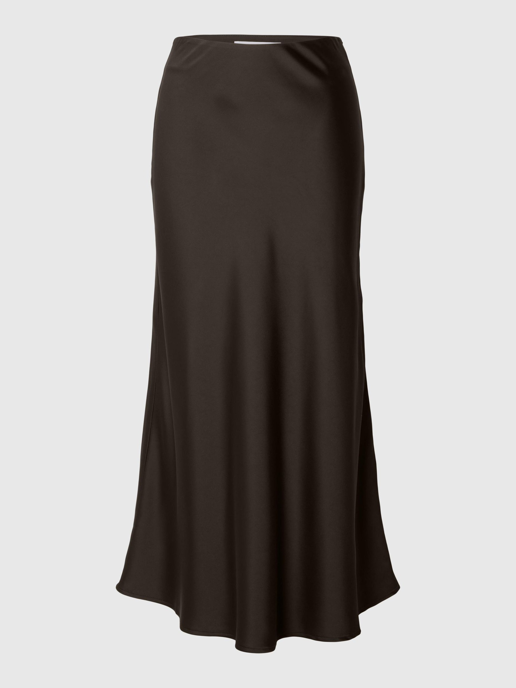 SATIJN MIDDELLANGE ROK, Delicioso, highres