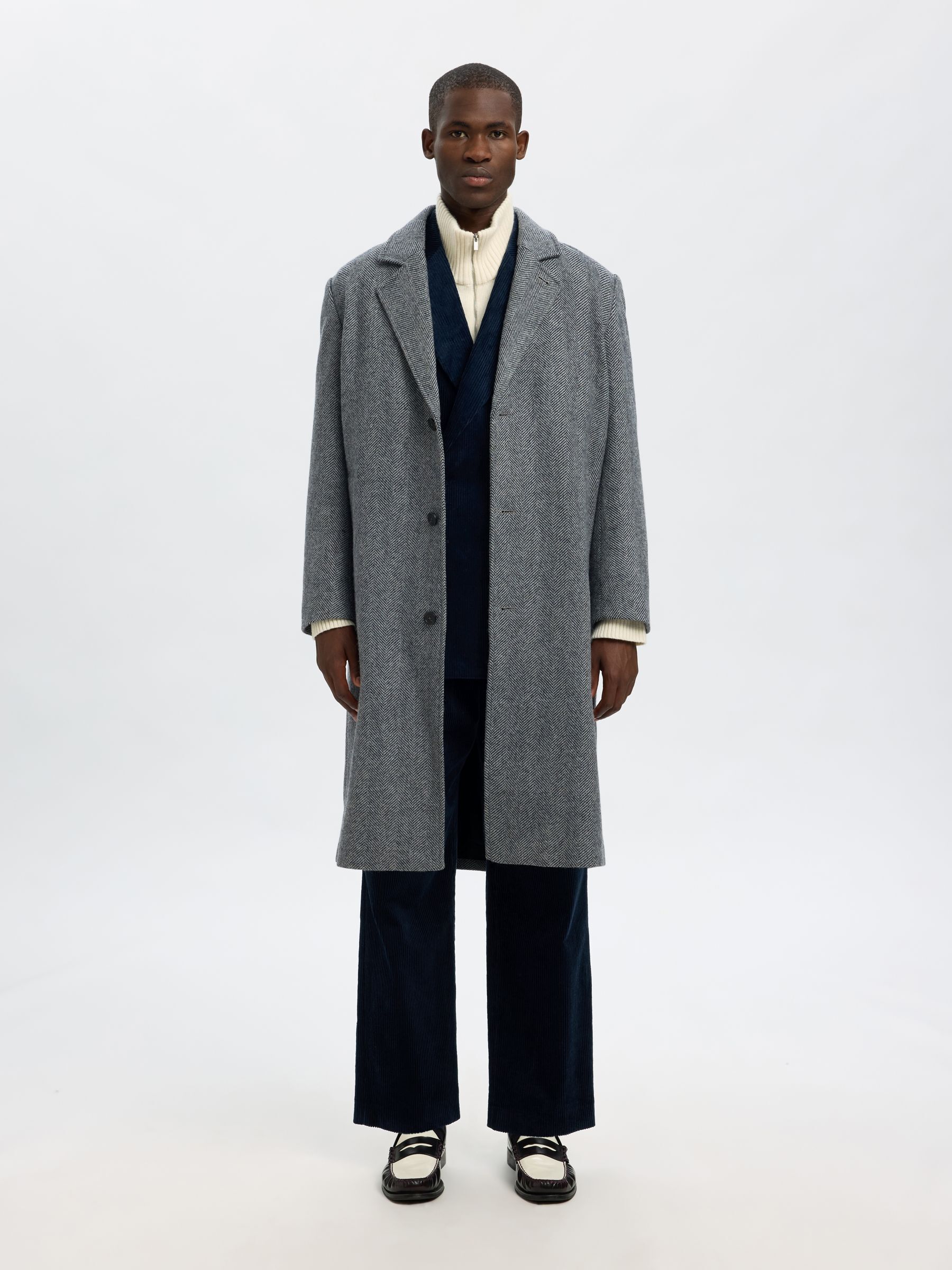 CORDUROY PANTALON, Dark Petrol, highres