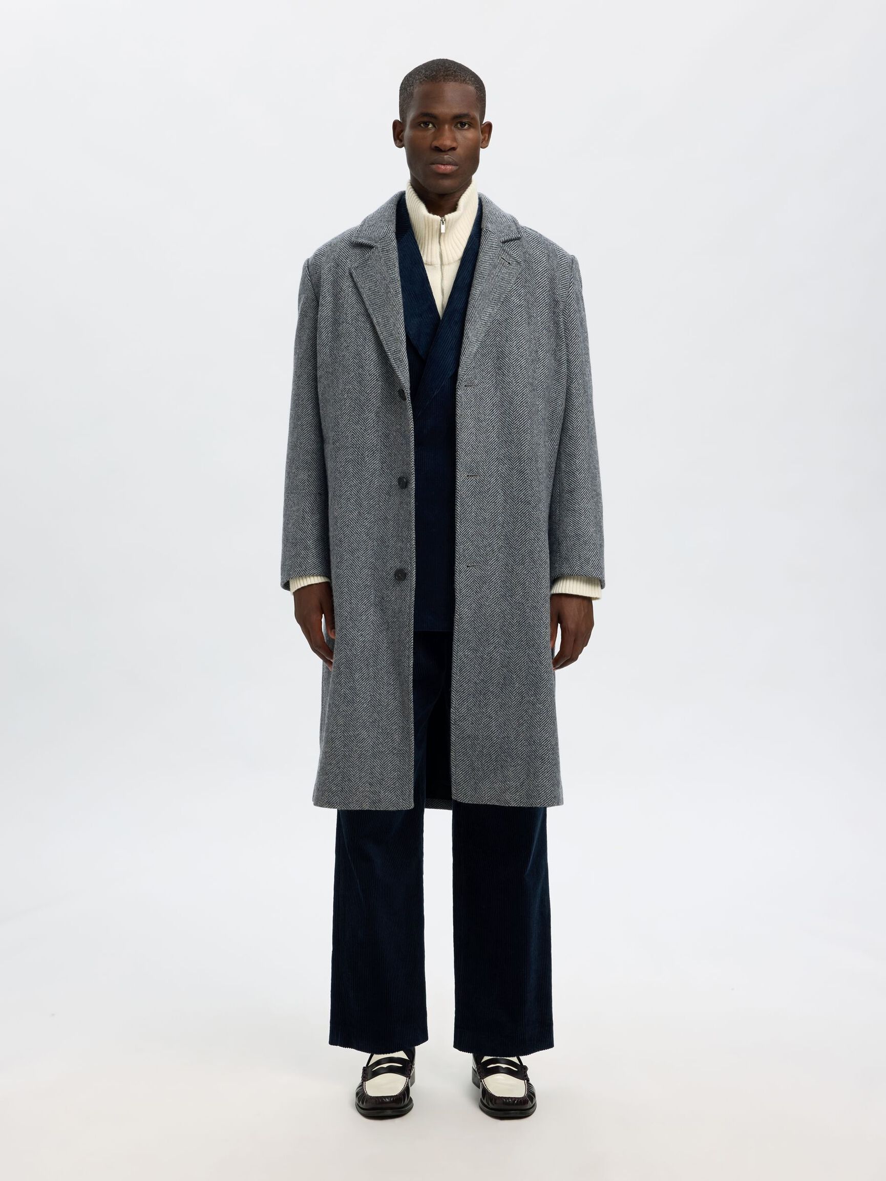 CORDUROY PANTALON, Dark Petrol, highres