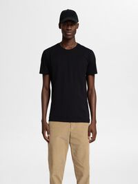 KORTÆRMET T-SHIRT, Black, highres