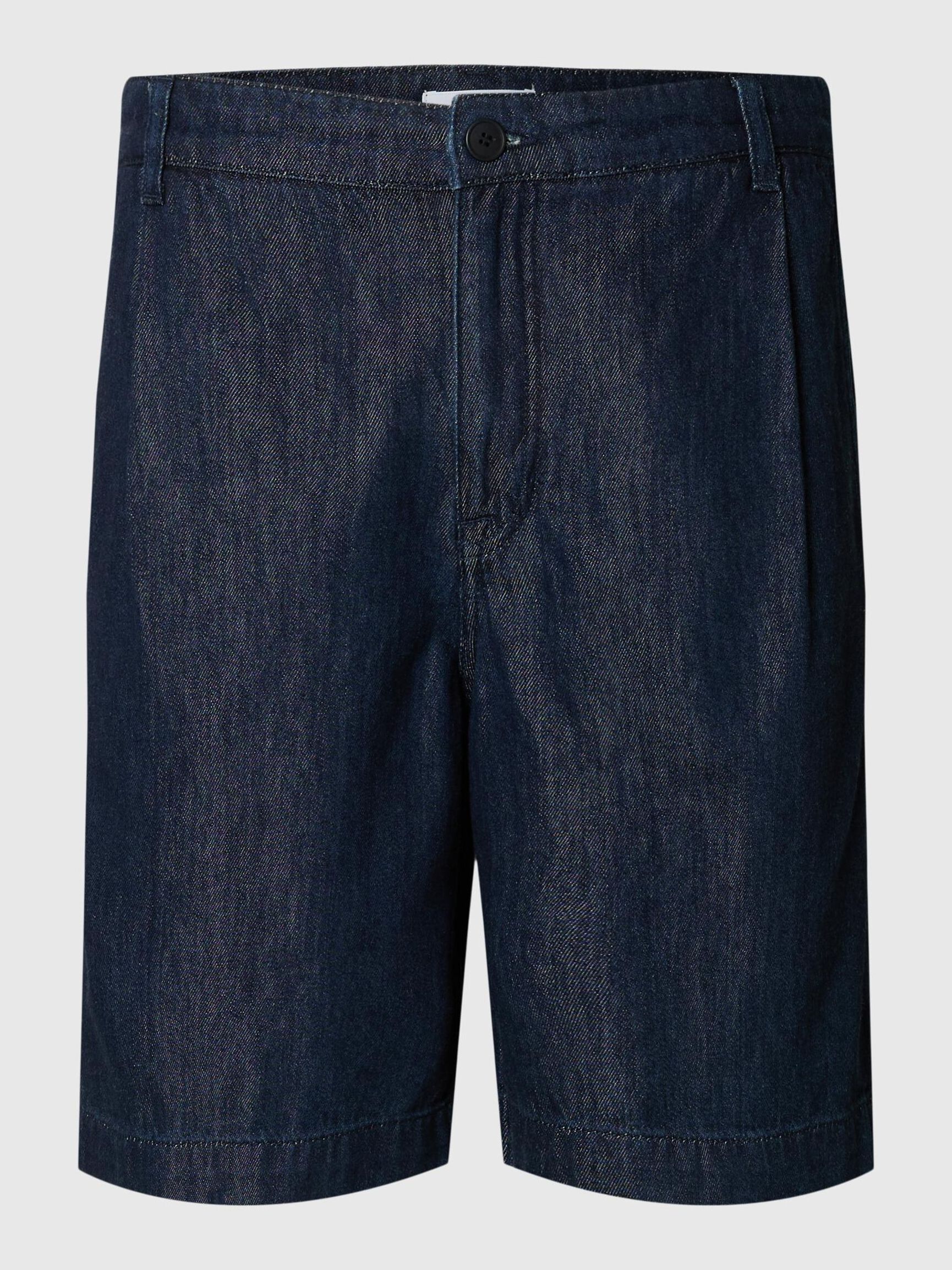 LOOSE-FIT DENIM SHORT, Dark Blue Denim, highres