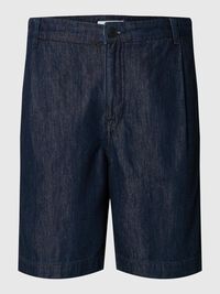 LOOSE-FIT DENIM SHORT, Dark Blue Denim, highres