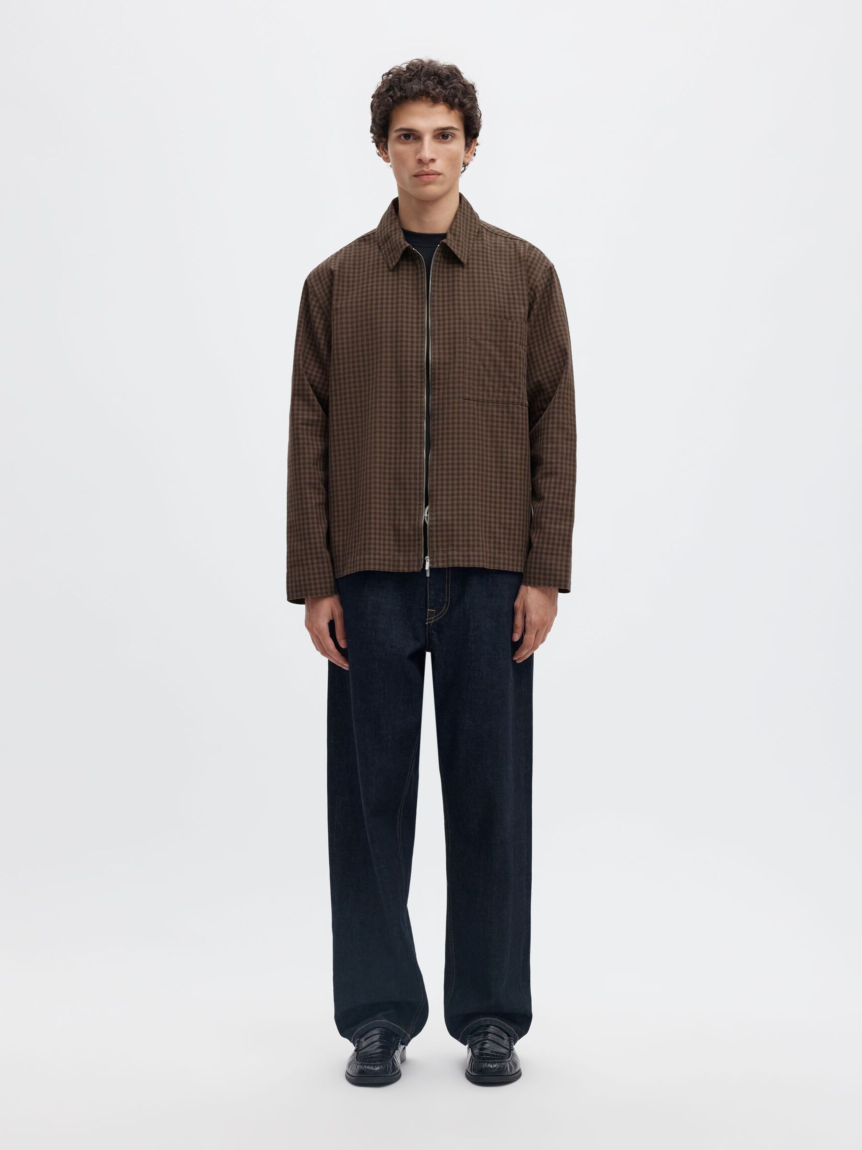 RELAXED FIT OVERSHIRT, Chocolate Chip, highres