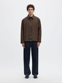 RELAXED FIT OVERSHIRT, Chocolate Chip, highres