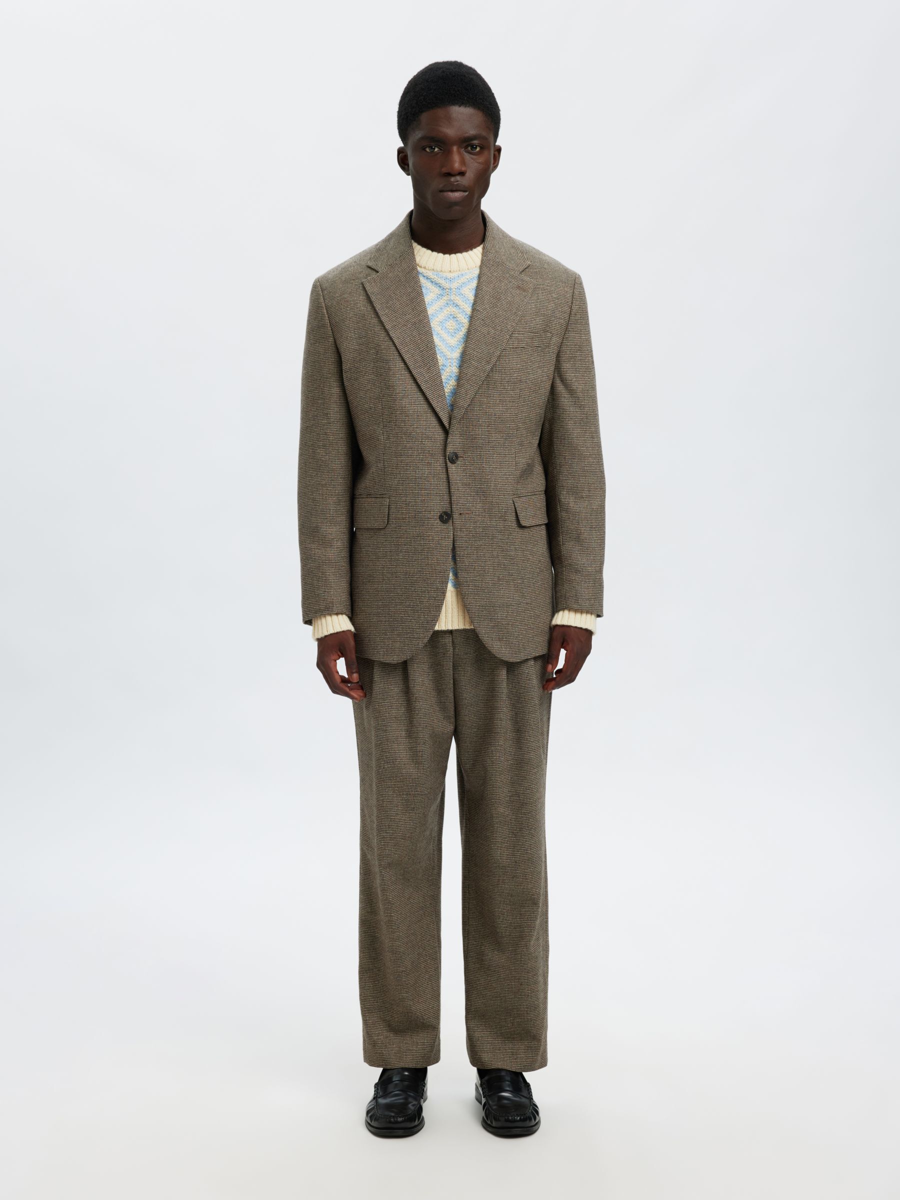 PATTERN KNITTED JUMPER, Egret, highres