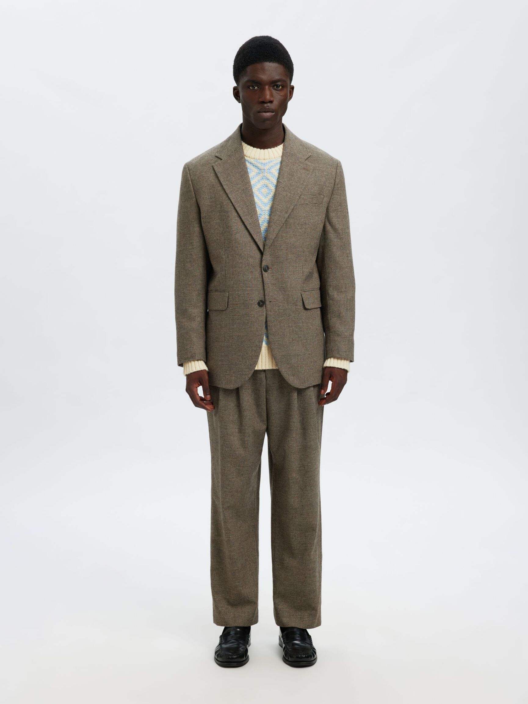 PATTERN KNITTED JUMPER, Egret, highres