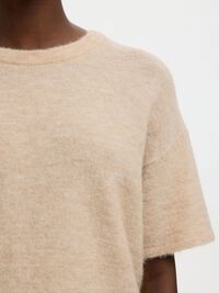 WOOL BLEND KNITTED PULLOVER, Birch, highres