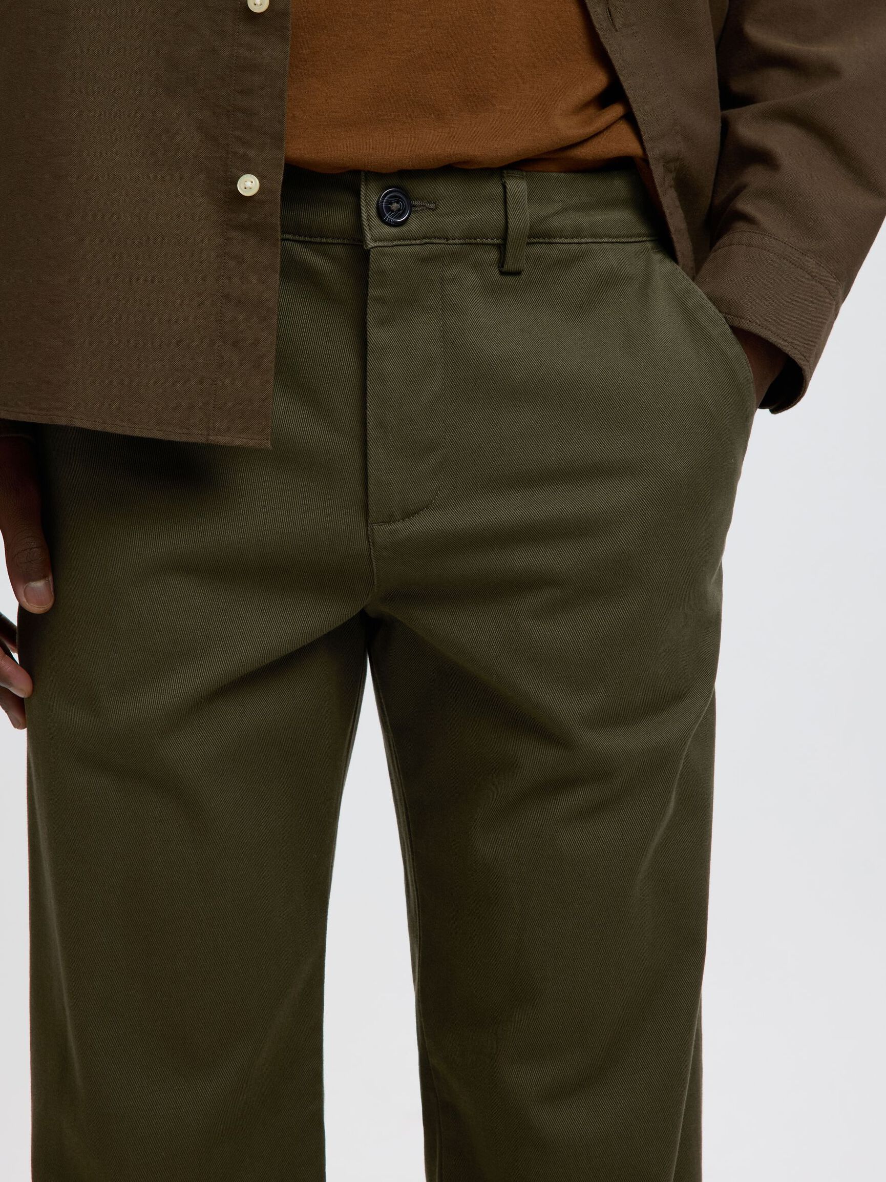 STRAIGHT FIT CHINOS, Forest Night, highres