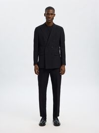 SLIM FIT DOBBELTRADET BLAZER, Black, highres