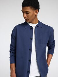 RELAXED FIT STRIKKET CARDIGAN, Oceana, highres