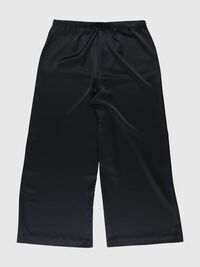 SATIN WIDE-LEG TROUSERS, Black, highres