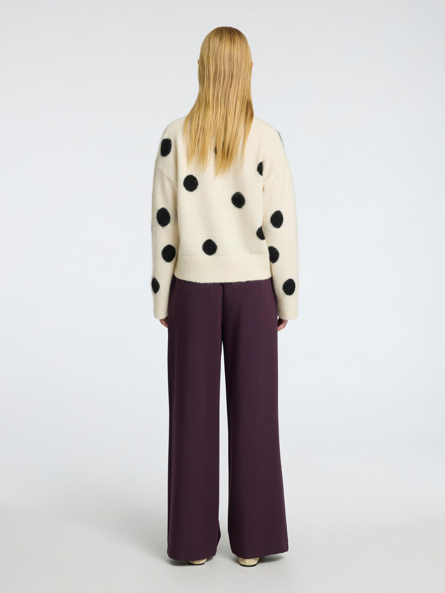 POLKADOT SWEATER, Birch, highres
