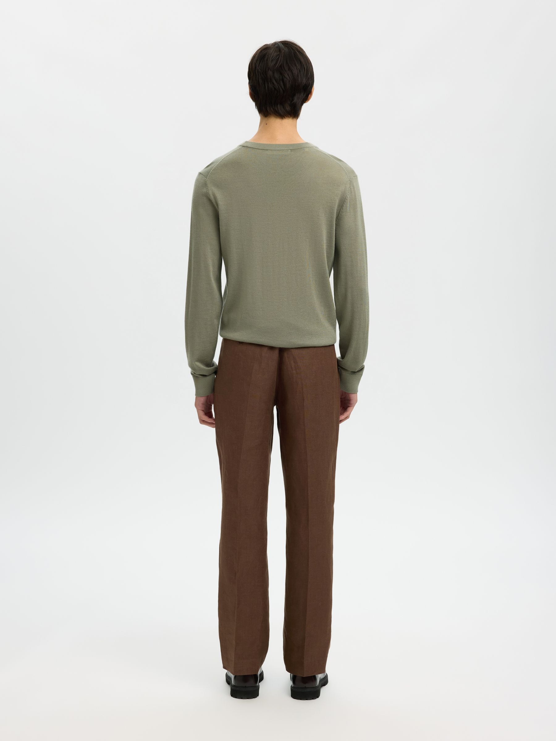 REGULAR FIT LINEN TROUSERS, Delicioso, highres