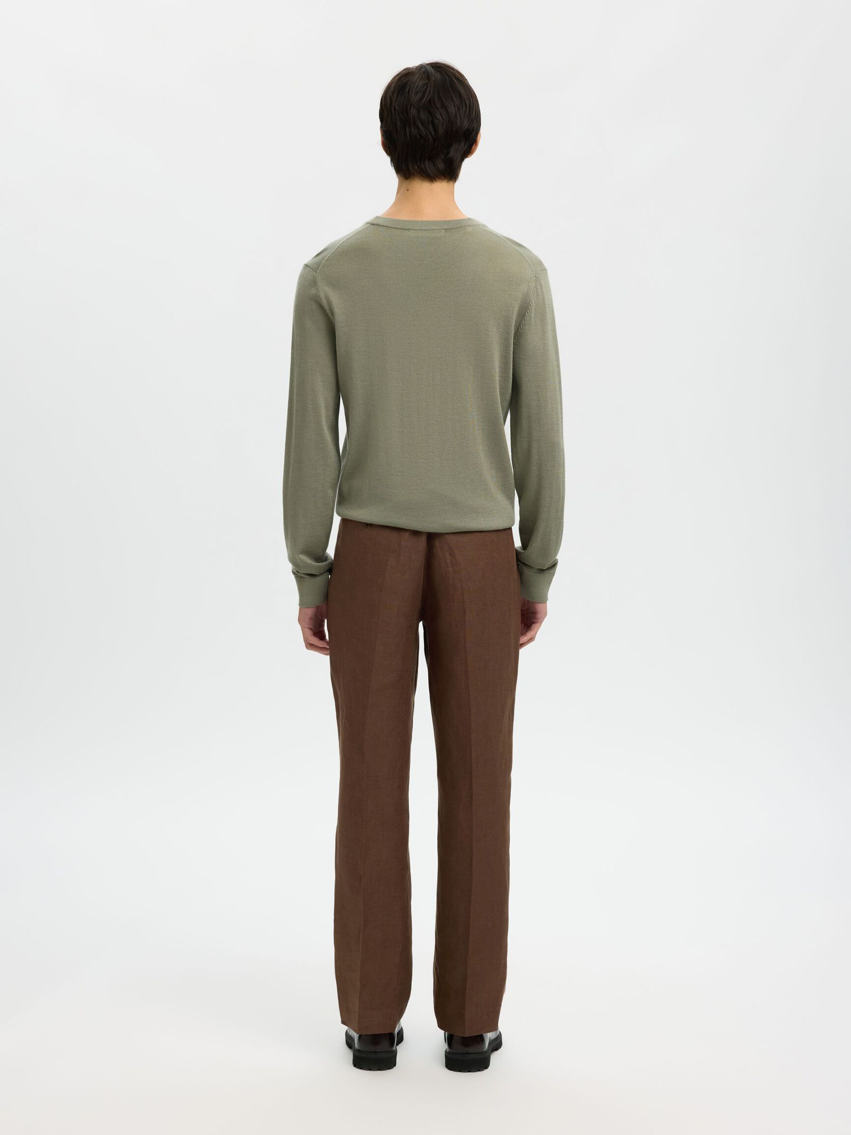 REGULAR FIT LINEN TROUSERS, Delicioso, highres