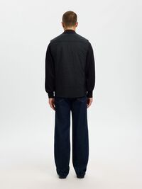 DOORGESTIKTE GILET, Black, highres