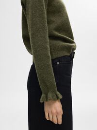 ULDBLANDING ÆRME MED FLÆSER PULLOVER, Kalamata, highres