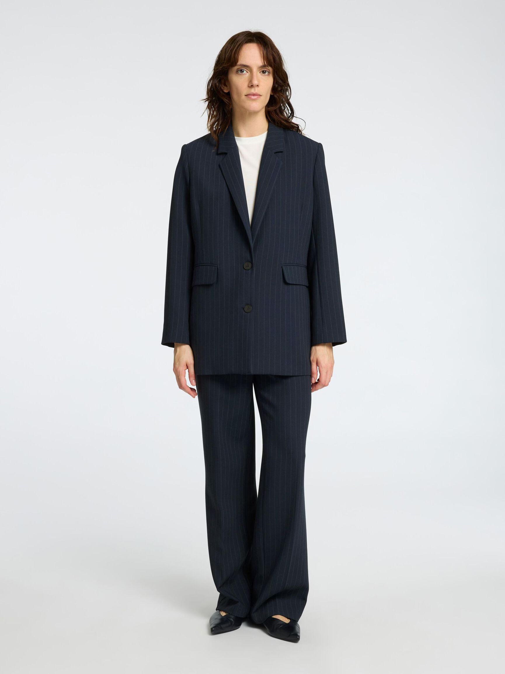 VISCOSE MÉLANGÉE BLAZER SURDIMENSIONNÉ, Dark Sapphire, highres