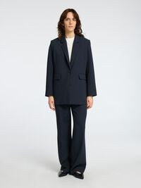 VISCOSE MÉLANGÉE BLAZER SURDIMENSIONNÉ, Dark Sapphire, highres