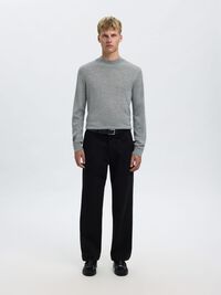 SWETER Z PÓŁGOLFEM, Medium Grey Melange, highres