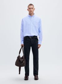 OXFORD LONG SLEEVED SHIRT, Light Blue, highres