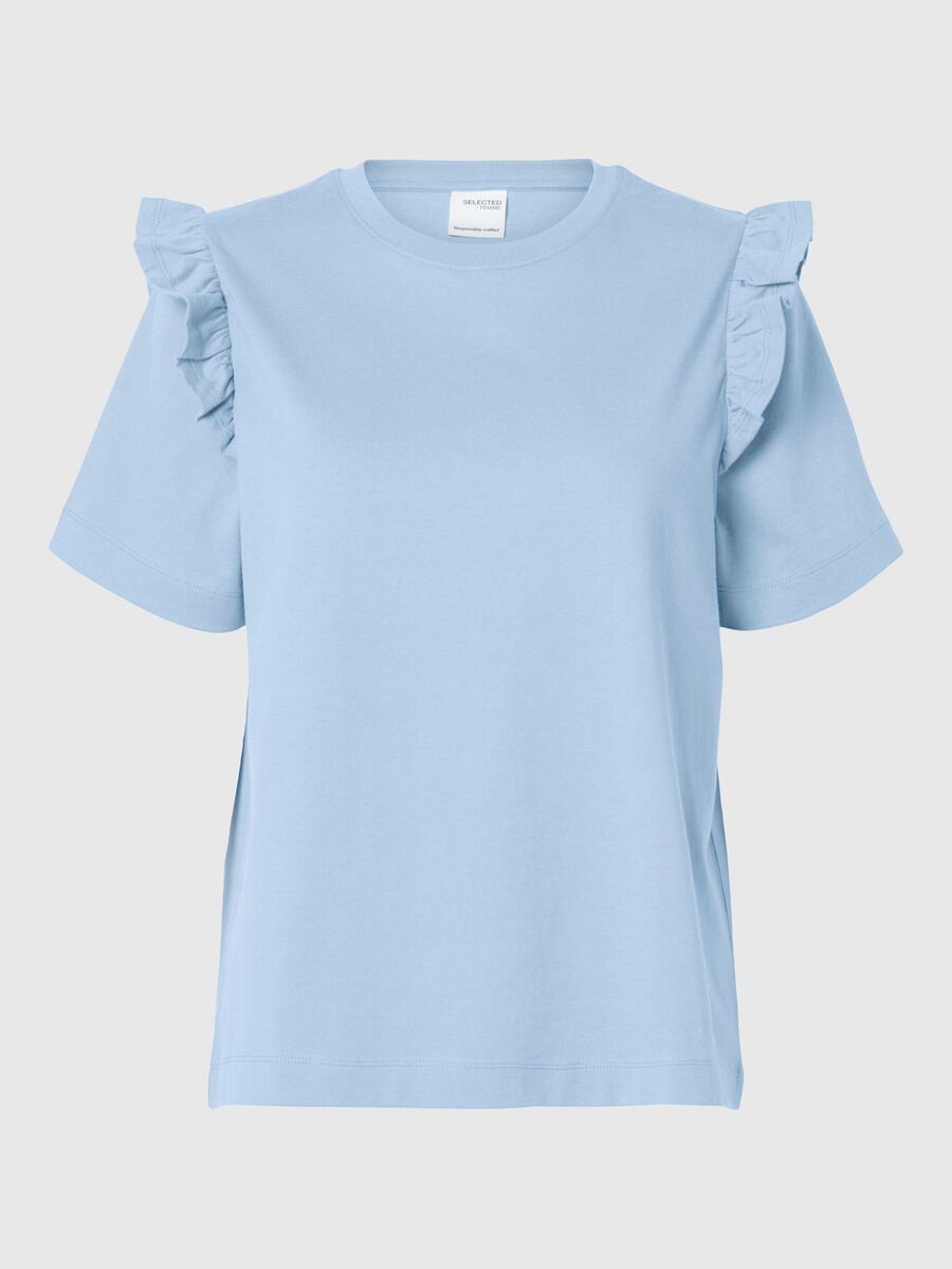 Selected GERÜSCHTES T-SHIRT, Cashmere Blue, highres - 16097108_CashmereBlue_001.jpg
