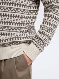 WOLLGEMISCH PULLOVER, Oatmeal, highres
