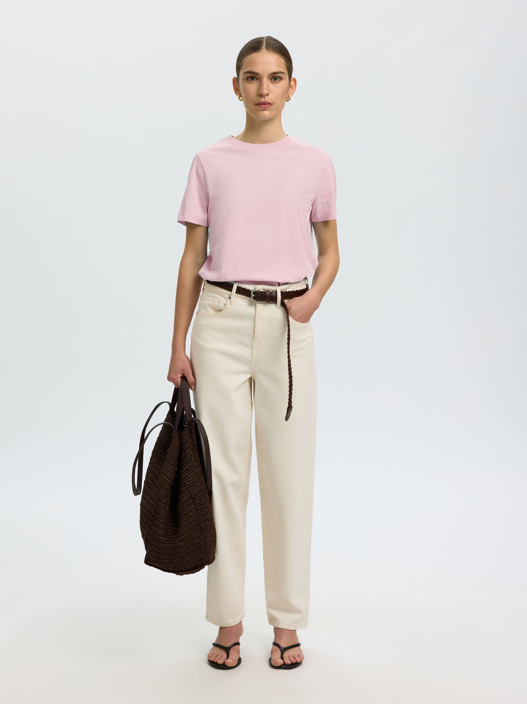 CLASSIC COTTON T-SHIRT, Bleached Mauve, highres
