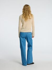 LONG SLEEVED KNITTED TOP, Birch, highres
