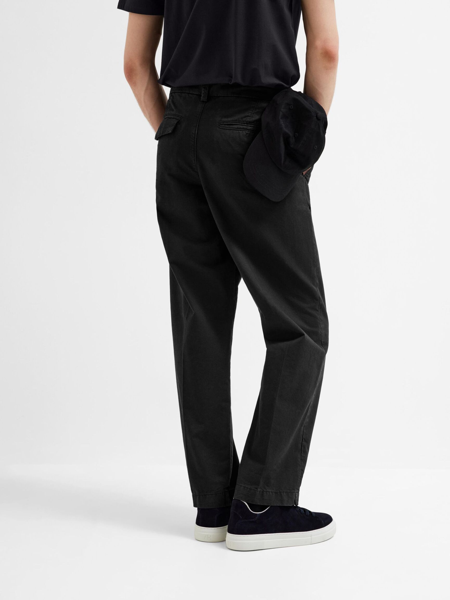 220 LOOSE FIT CHINO, Black, highres