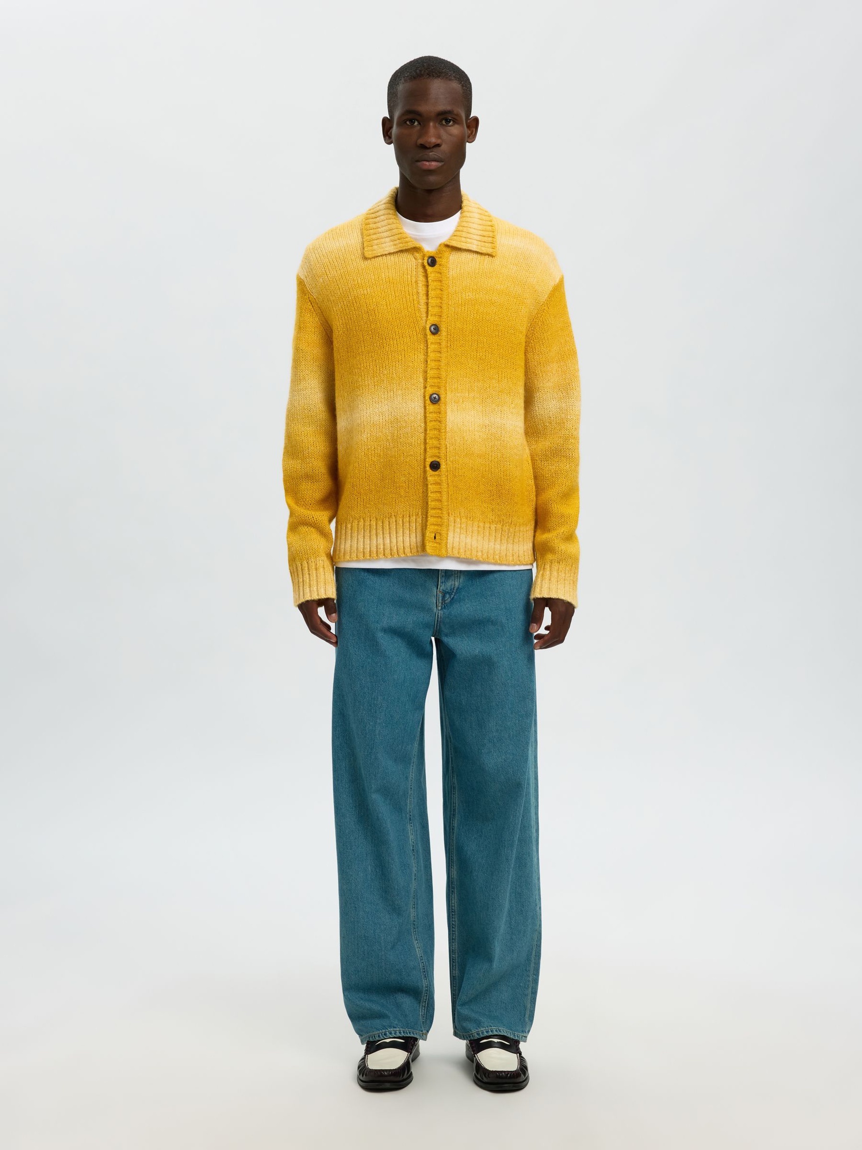 WOOL BLEND KNITTED CARDIGAN, Symphonic Sunset, highres