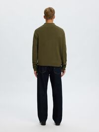 HALF ZIP PULLOVER, Kalamata, highres