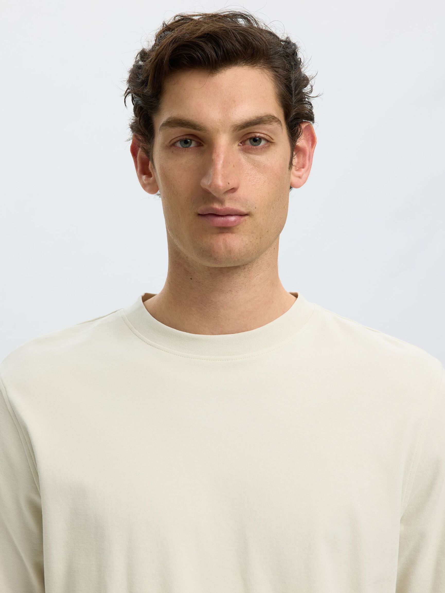 REGULAR FIT T-SHIRT, Silver Birch, highres