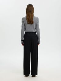 100% MERINO WOOL PULLOVER, Medium Grey Melange, highres