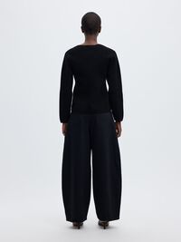 BAUMWOLLMIX STRICKJACKE, Black, highres