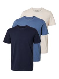 3-PACK COTTON T-SHIRT, Sky Captain, highres