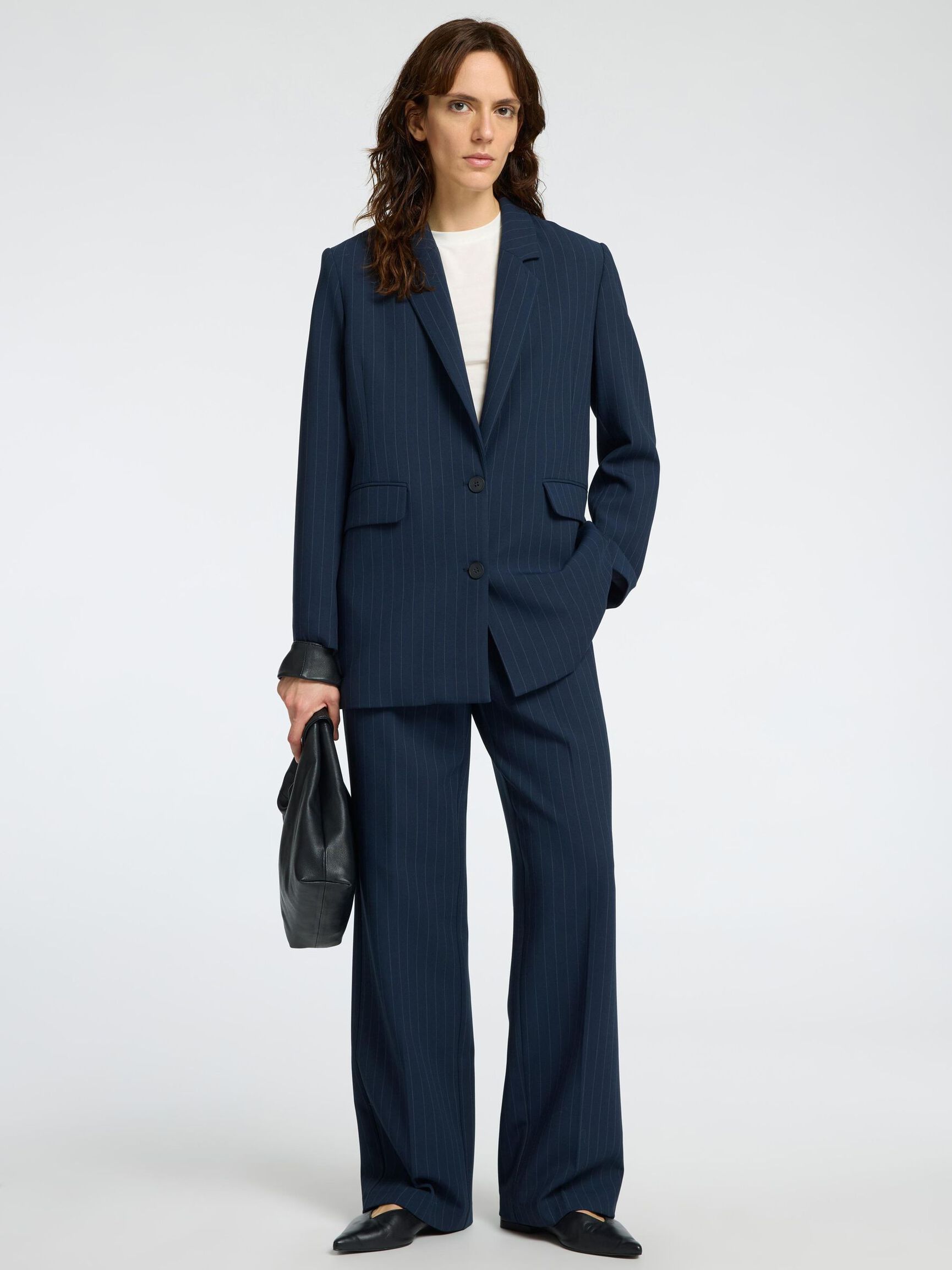 VISCOSE MÉLANGÉE BLAZER SURDIMENSIONNÉ, Dark Sapphire, highres