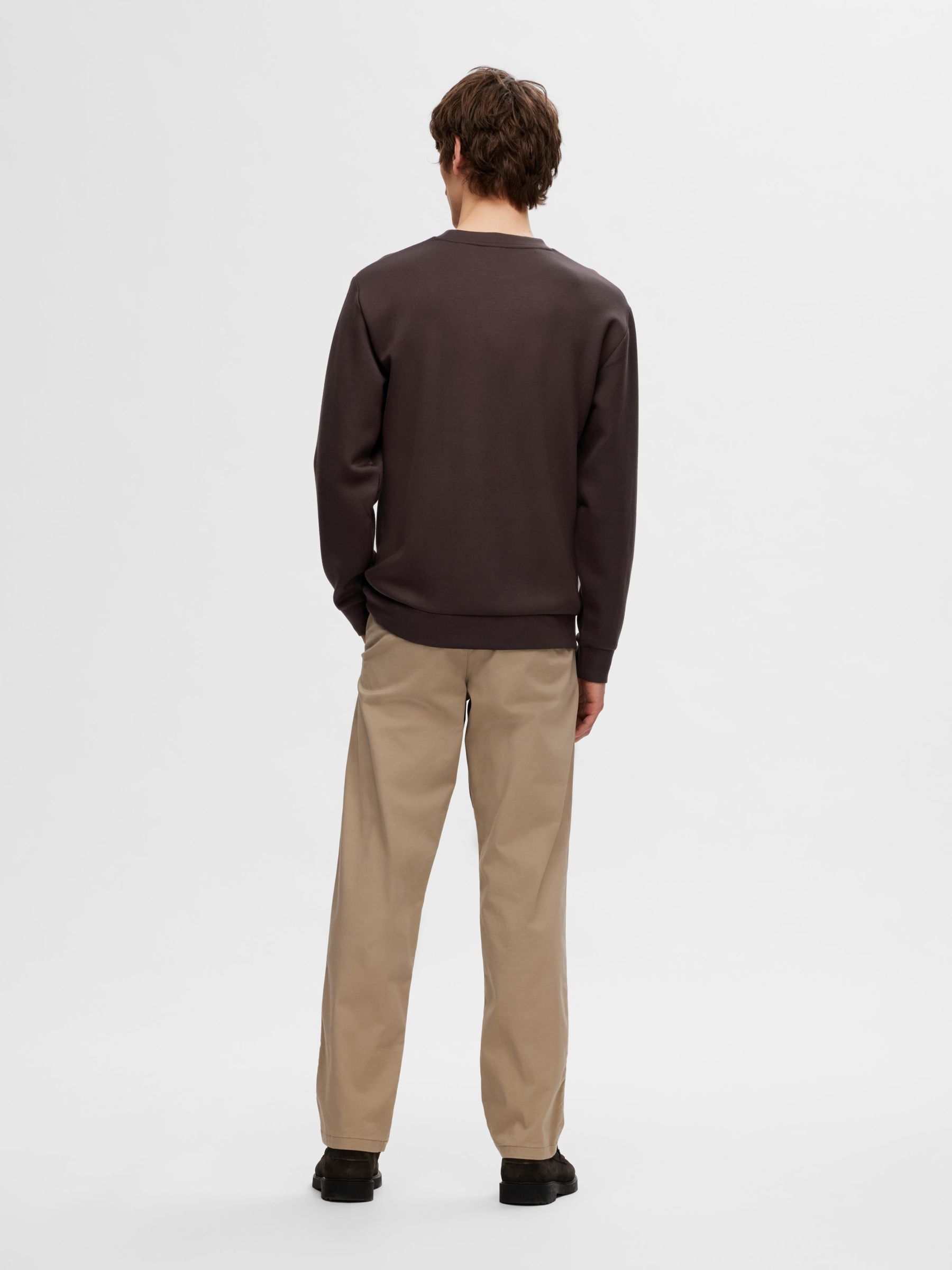 VISCOSE BLEND SWEATSHIRT, Chocolate Torte, highres