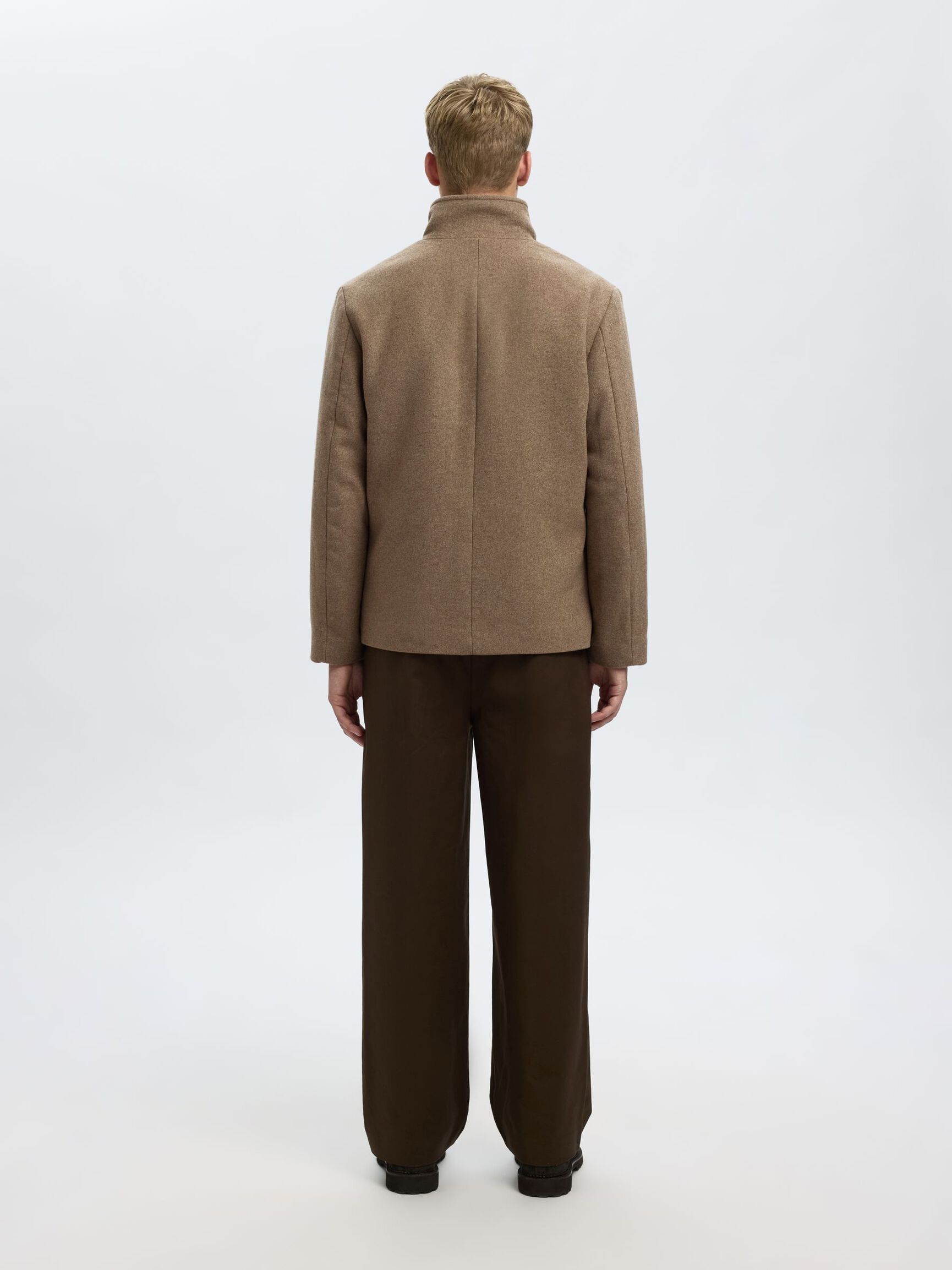 WOOL BLEND JACKET, Fallen Rock, highres