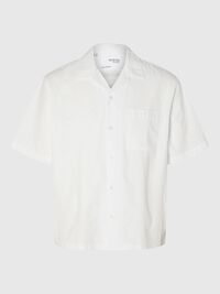 SEERSUCKER SHORT SLEEVED SHIRT, Bright White, highres