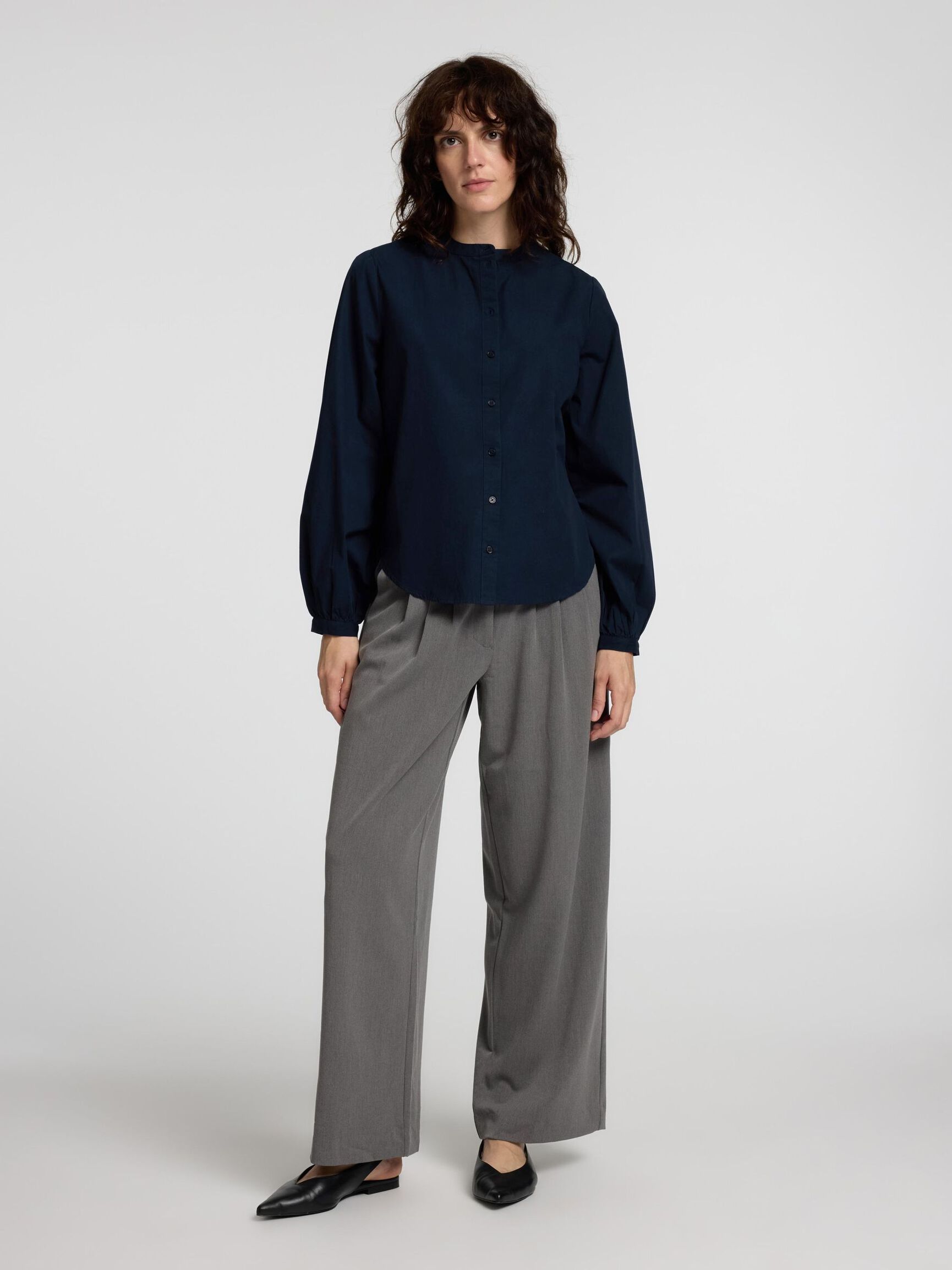 100 % COTON CHEMISE À MANCHES LONGUES, Dark Sapphire, highres