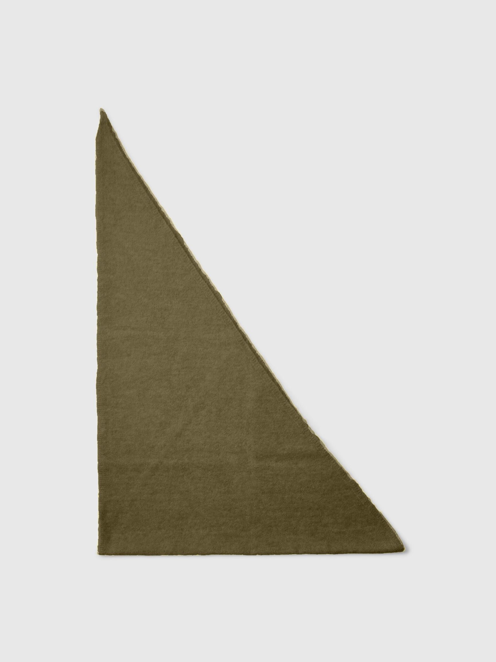 TRIANGLE SCARF, Fir Green, highres