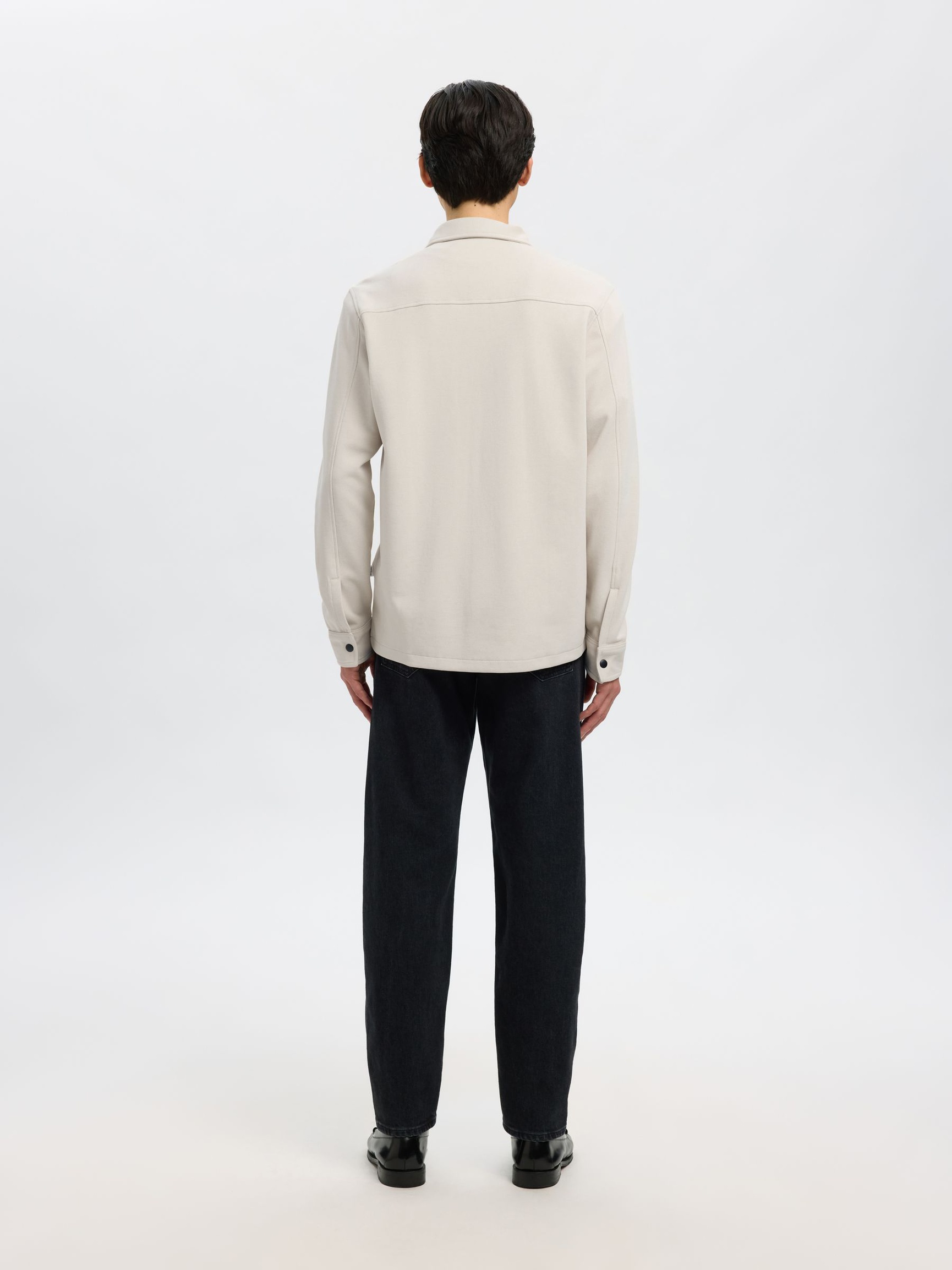 CLASSIC OVERSHIRT, Oatmeal, highres