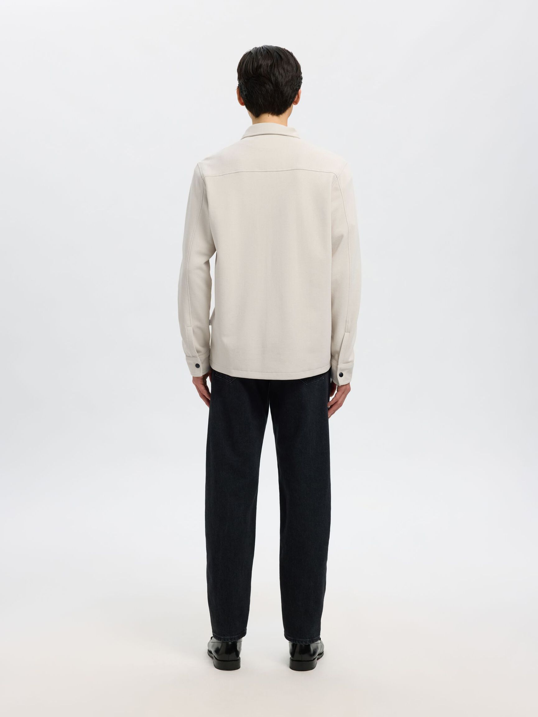 CLASSIC OVERSHIRT, Oatmeal, highres