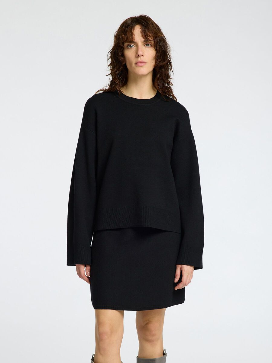 Selected VISKOSEMIX STRICKPULLOVER, Black, highres - 16096169_Black_003.jpg