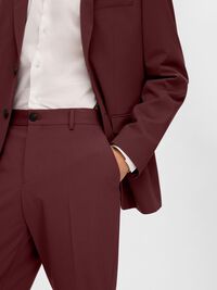 VISCOSE BLEND SLIM FIT SUIT TROUSERS, Port Royale, highres
