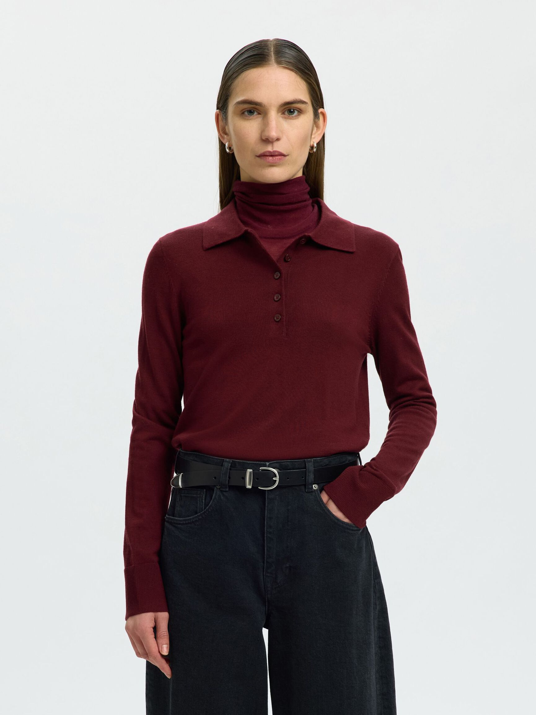 100% MERINO WOOL PULLOVER, Tawny Port, highres