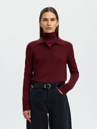 100% MERINO WOOL PULLOVER, Tawny Port, highres