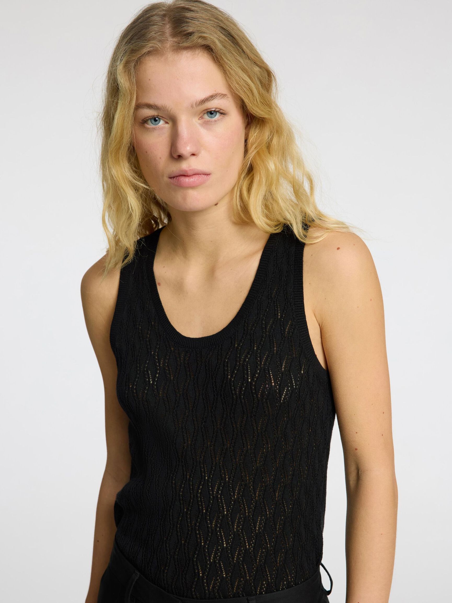 STRICK OBERTEIL, Black, highres