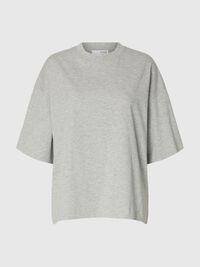 T-SHIRT OVERSIZE, Light Grey Melange, highres